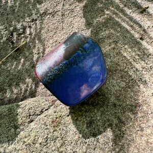 Copper enameled and patinated ring